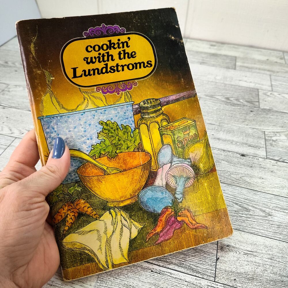 Vintage Cookbook Cookin With Lundstroms Recipe Cards Cake Cookies Salad Pie